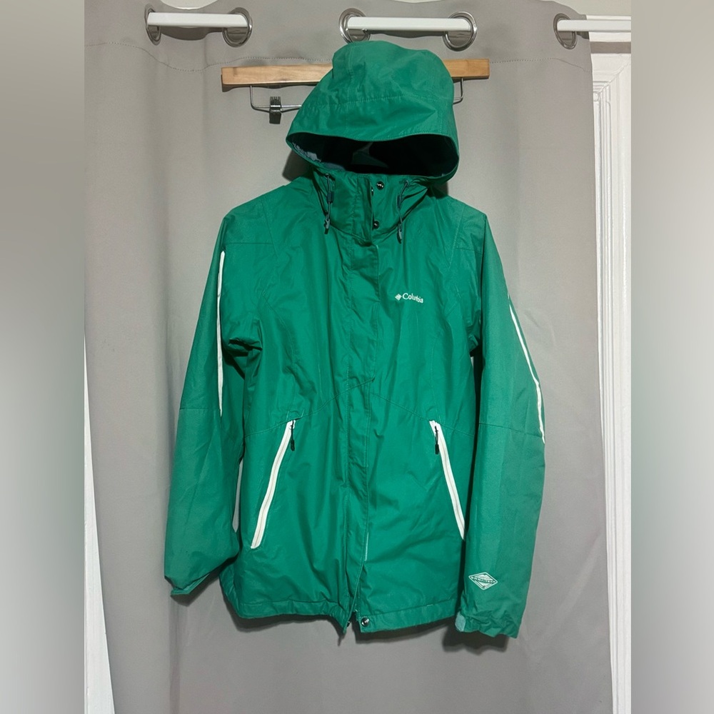 Columbia Green Waterproof Hooded Jacket